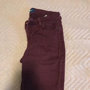 Maroon Suede Old Navy Rockstar Jeggings